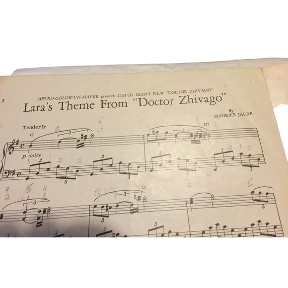 Vintage Lara's Theme from Doctor Zhivago Paperback Sheet Music - Picture 3 of 6